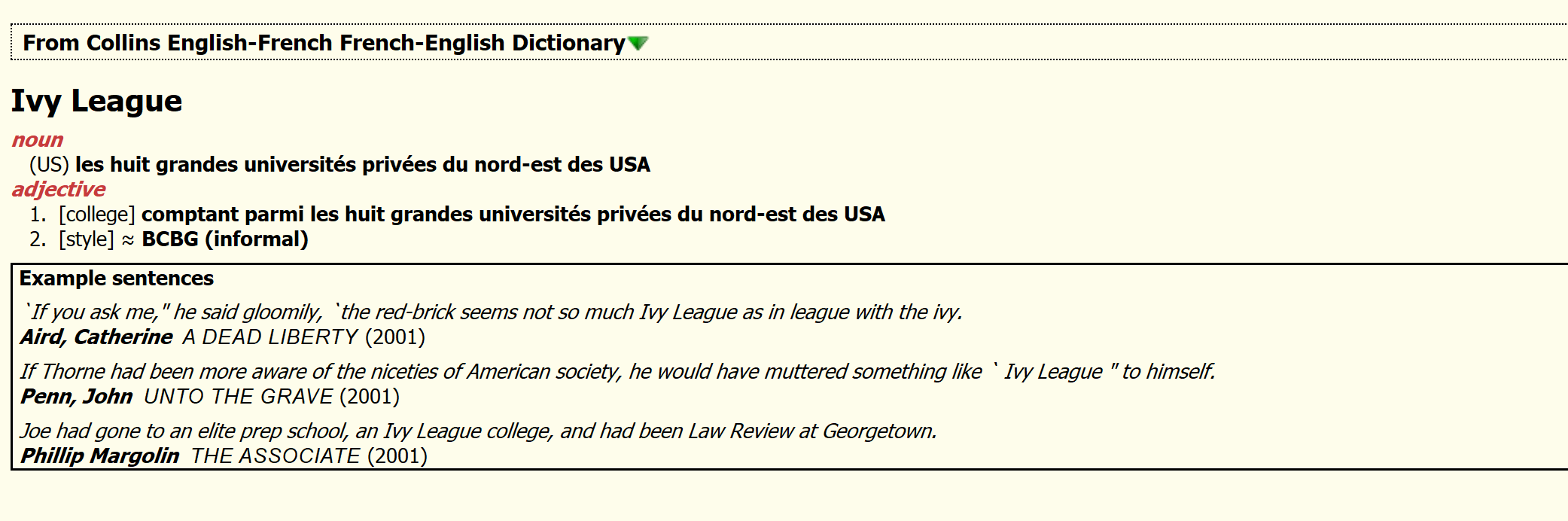 Collins English-French French-English Dictionary